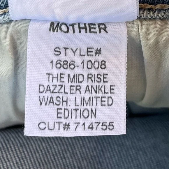 MOTHER Jeans Limited Edition Mid Rise Dazzler Ankle Women’s 32 - Picture 11 of 15